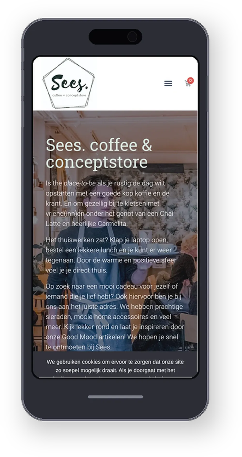 Screenshot van Sees. Conceptstore