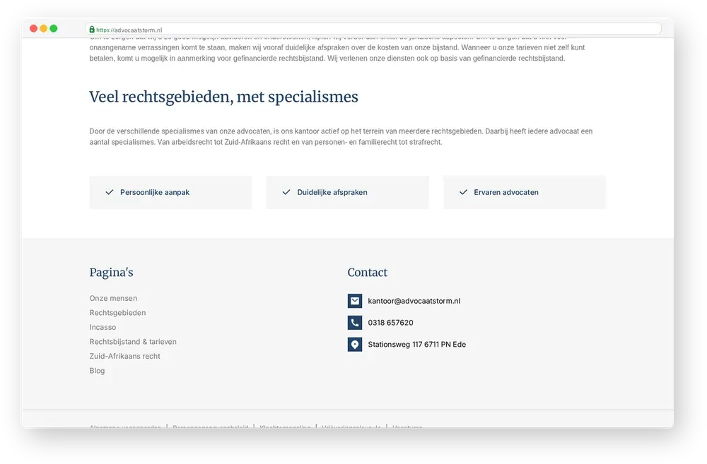 Screenshot van Advocaat Storm