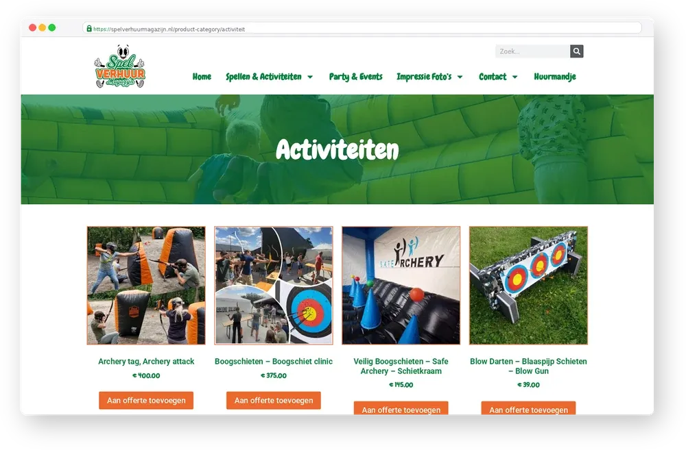 Screenshot van Spel Verhuur Magazijn