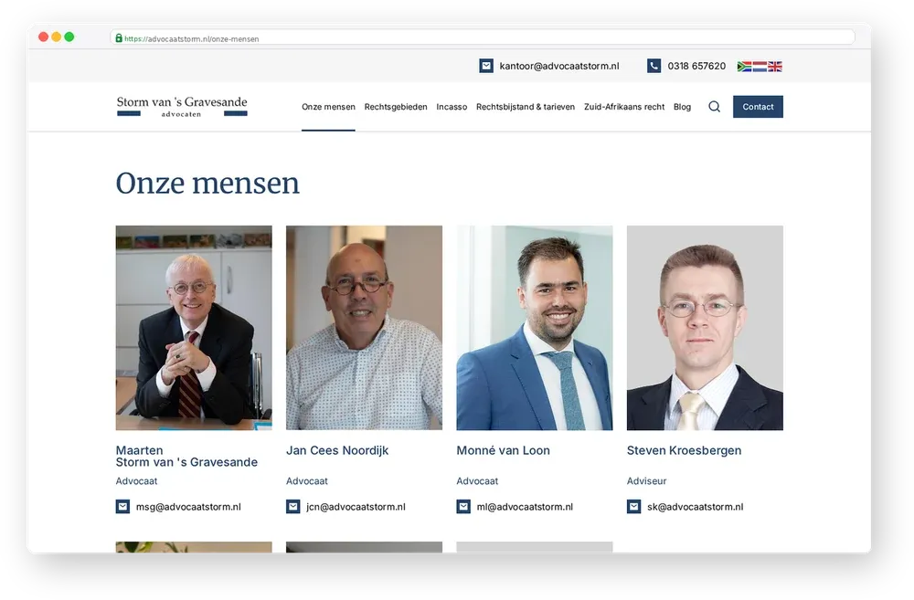 Screenshot van Advocaat Storm