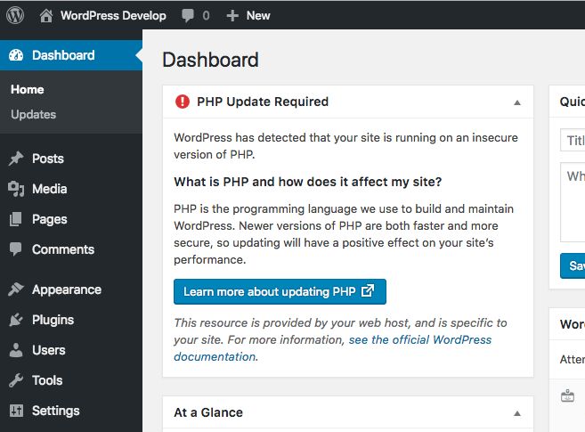Belangrijk: WordPress PHP-versie upgraden