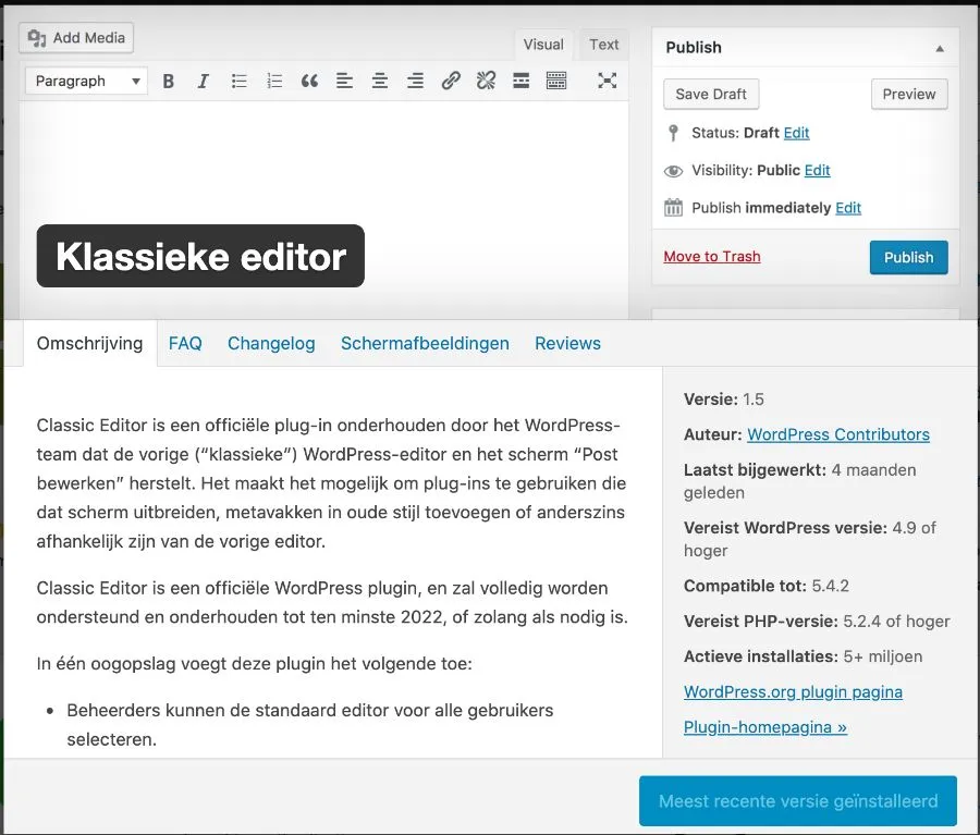 WordPress plugin installation